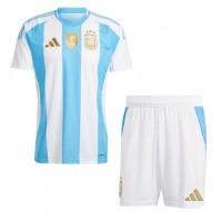 Argentína Domáci Detský futbalový dres Copa America 2024 Krátky Rukáv (+ trenírky)